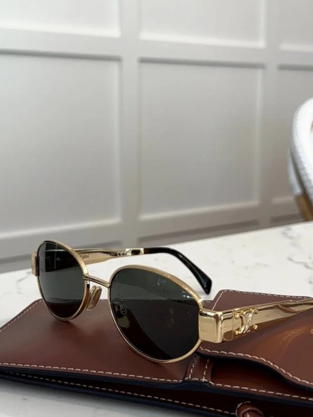 CELINE Gold Frame Sunglasses